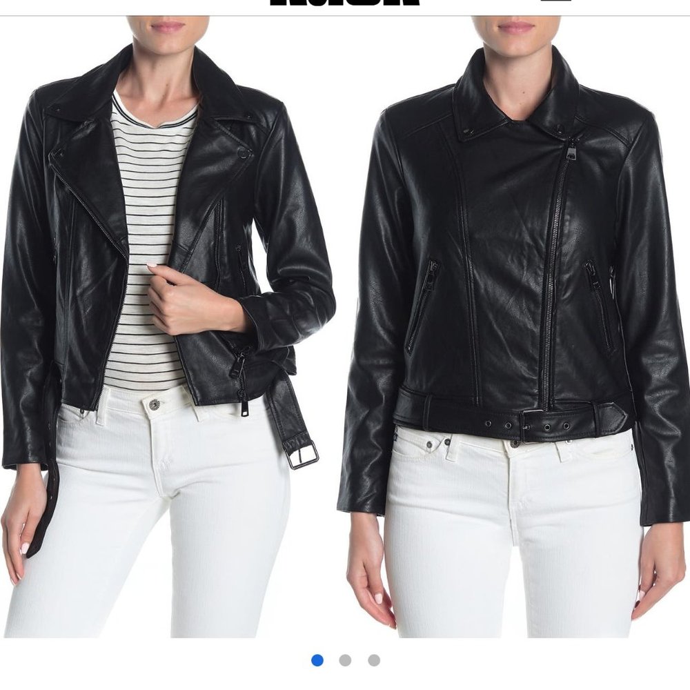 ELODIE Faux Leather Moto Jacket